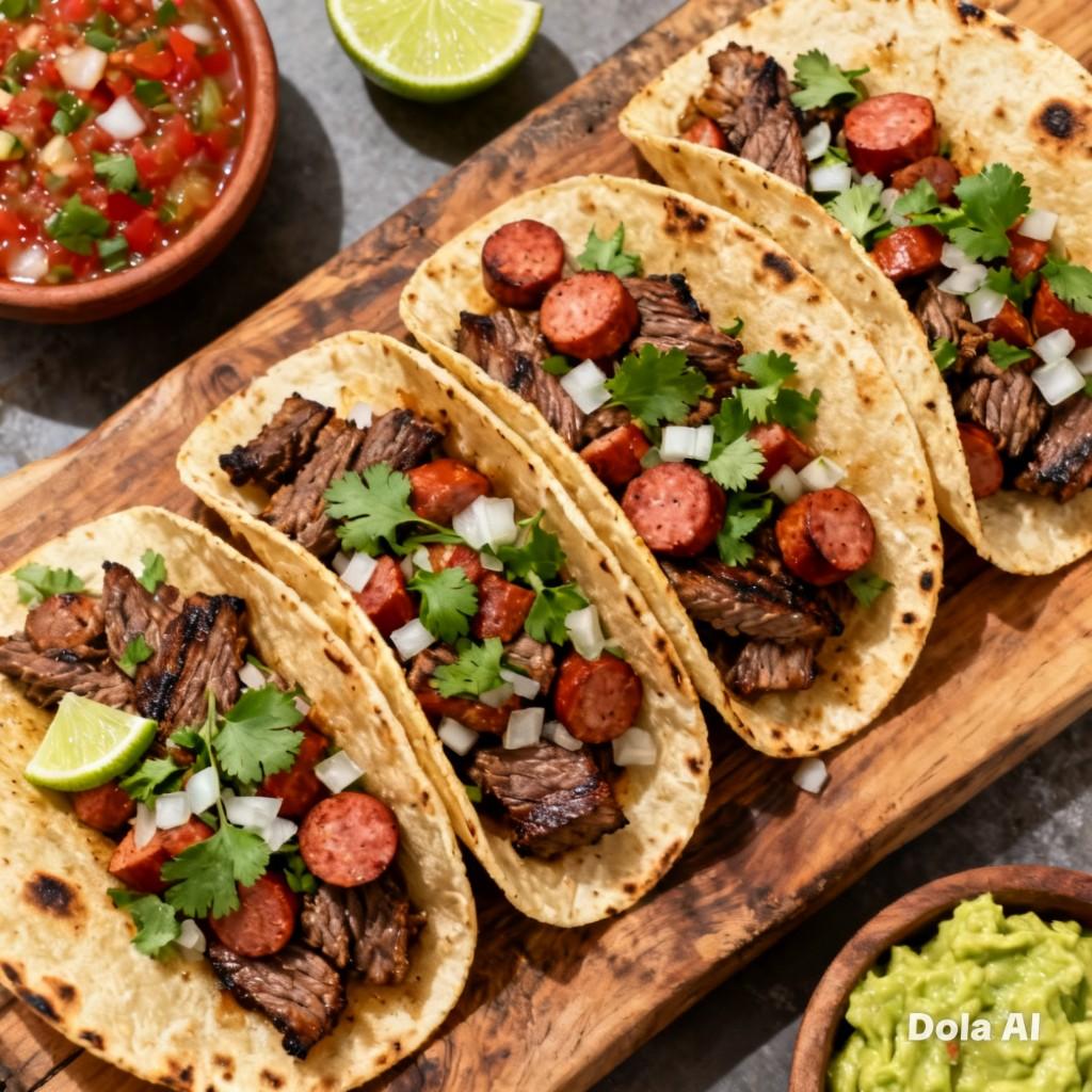 5 Tacos de Adobada