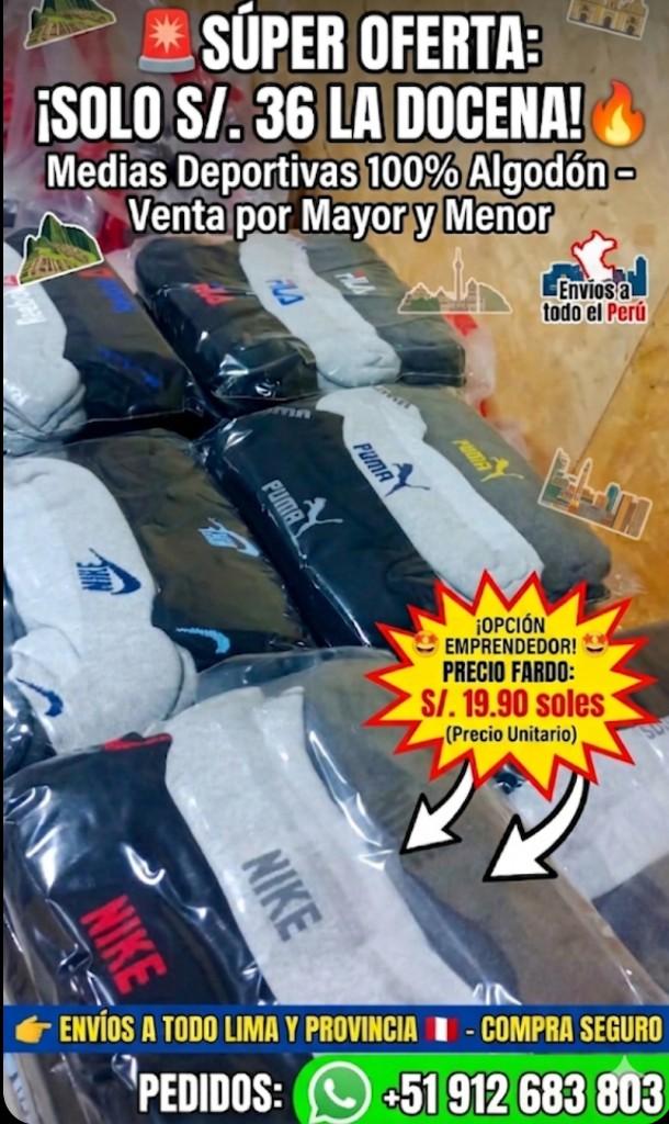 Medias de 100% algodón para dama y caballero
