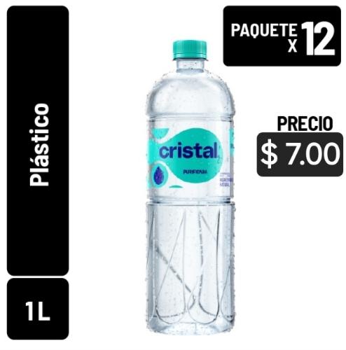Agua cristal 1L. 12unidades