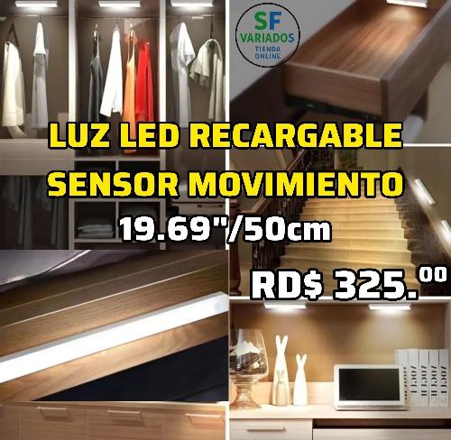 LAMPARA RECARGABLE LED CON SENSOR DE MOVIMIENTO