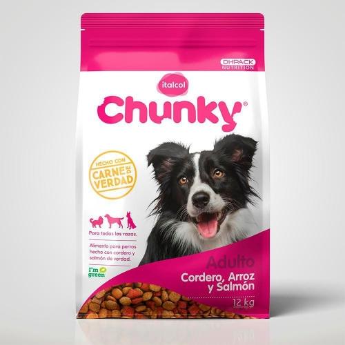 CHUNKY ADULTO 12KG  CORDERO ARROZ Y SALMON
