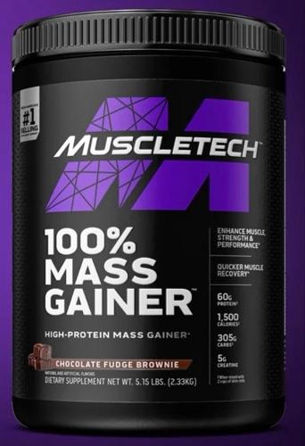 100% MASS GAINER 5.15lbs Choc. F. Brownie