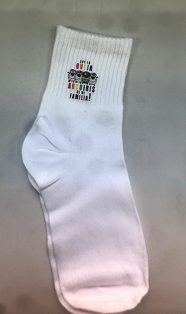 Adriana Medias Blancas Estampadas en DTF