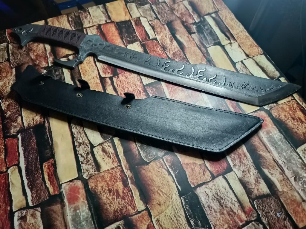 Espada de Acero al carbono estilo machete (Real)