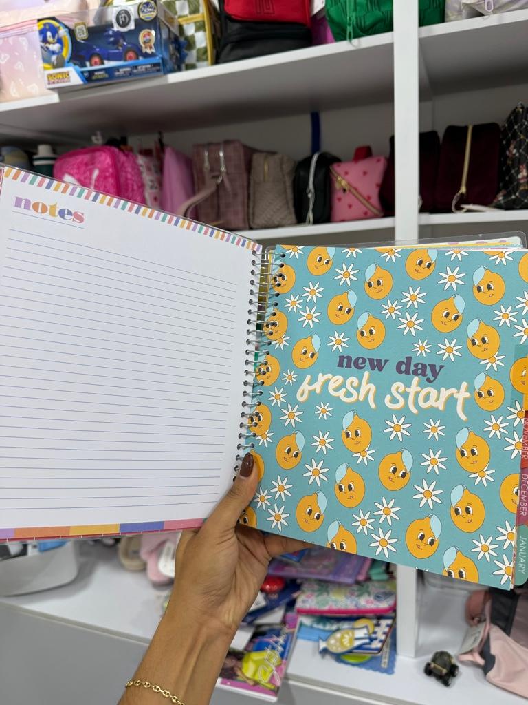 Miniatura 3 de Agenda 2025-2026 azul con print de flores