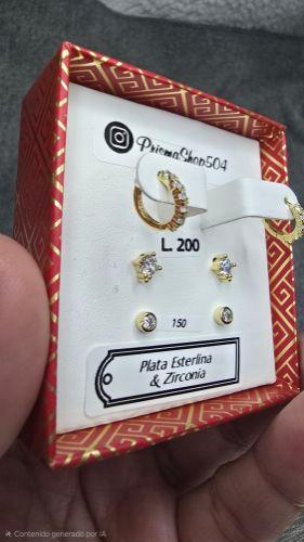 Aretes Estilo Studs & Huggies Plata 925