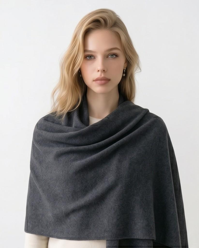 Miniatura 3 de # 8 PASHMINA gris oscuro