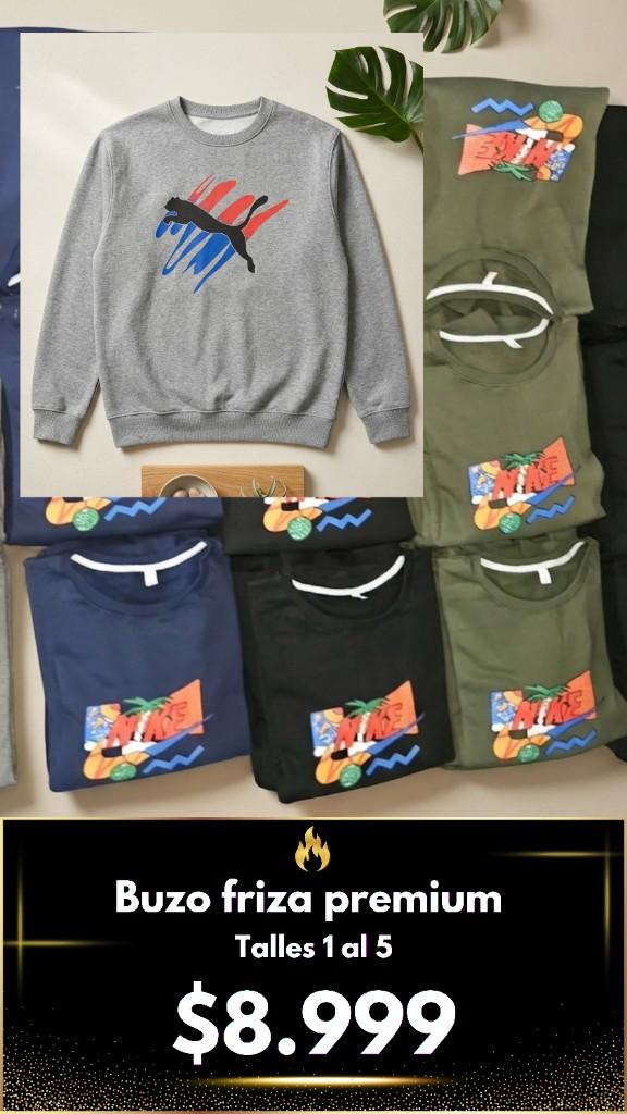 Buzo friza premium hombre $9.000