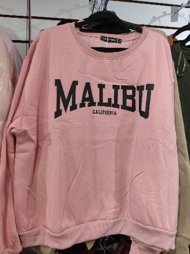 Buzo Malibú rosa c/felpa