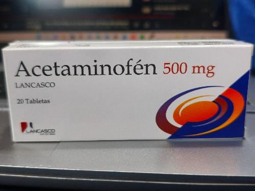 Acetaminofén tabletas 500mg Lancasco