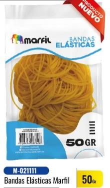 Bandas elasticas Marfil PQ. *50 Grs