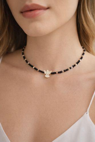 Miniatura 2 de Choker de Cristais Facetados com Pingente do Divino Espírito Santo ✨