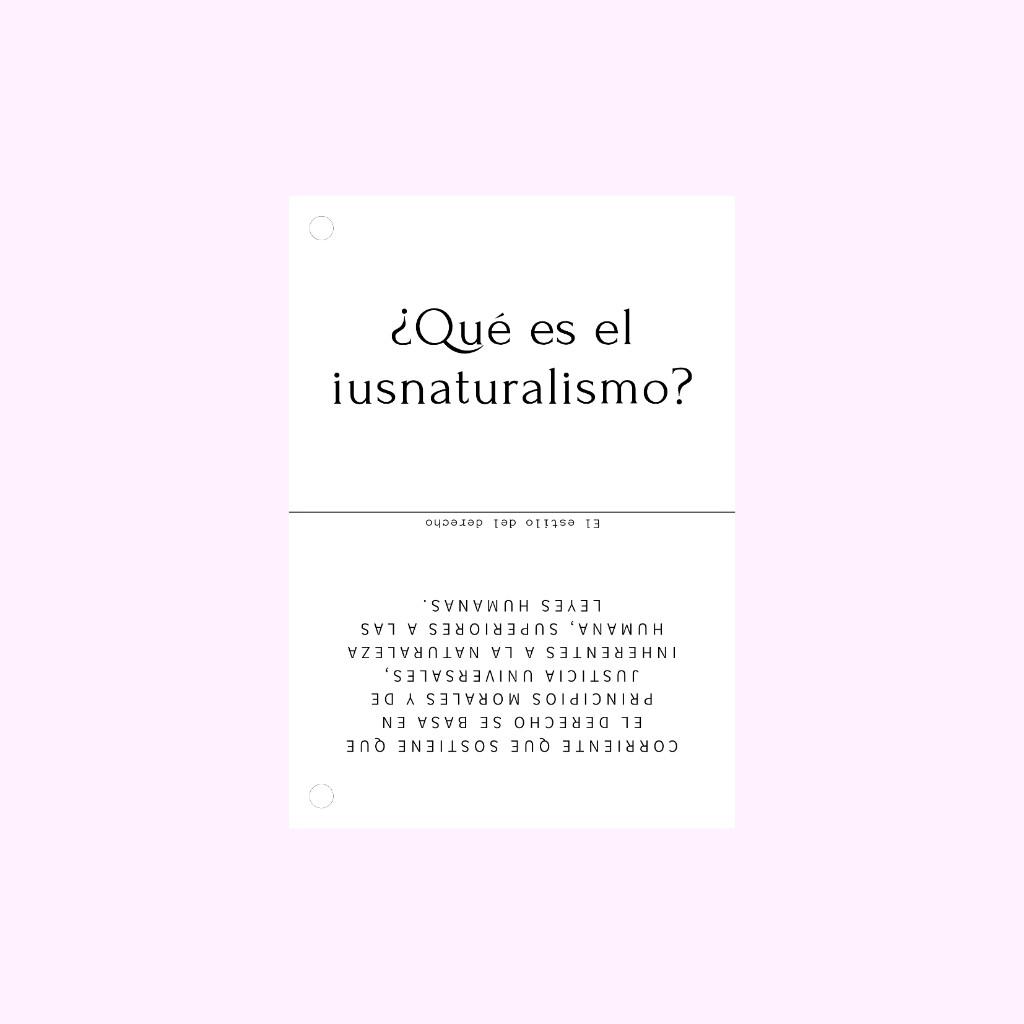 Flashcards de iusnaturalismo