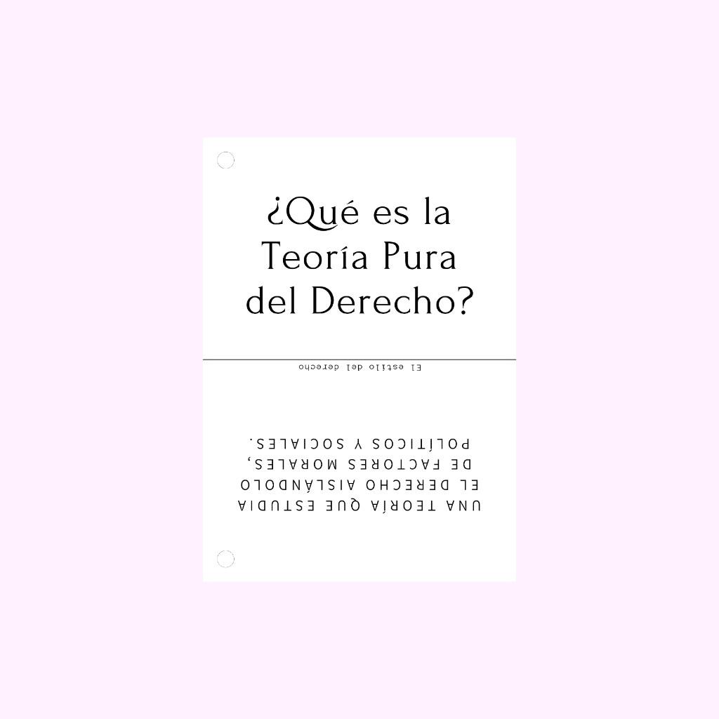 Flashcards de la teoría pura del derecho