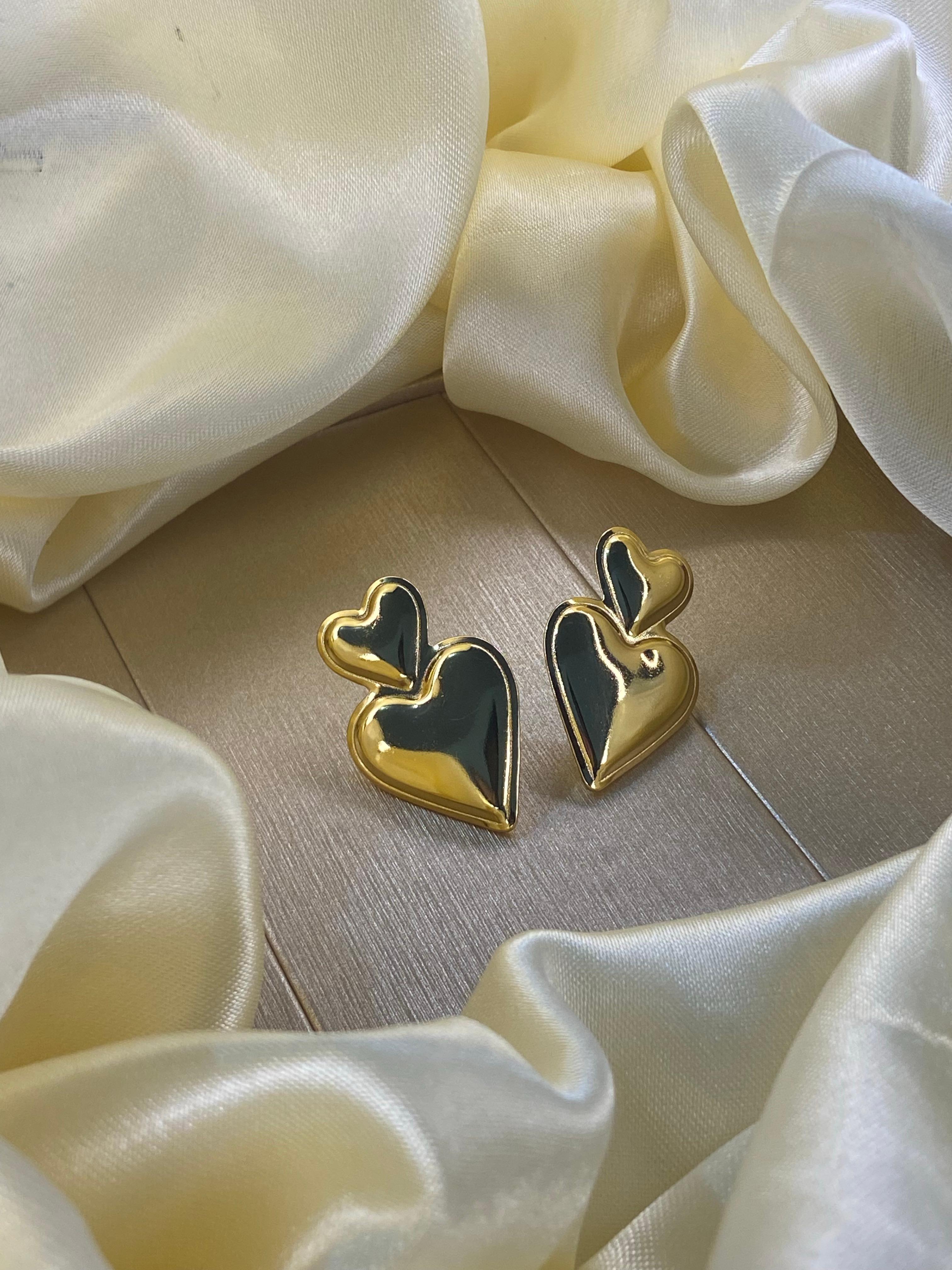 Aretes Doble Corazón