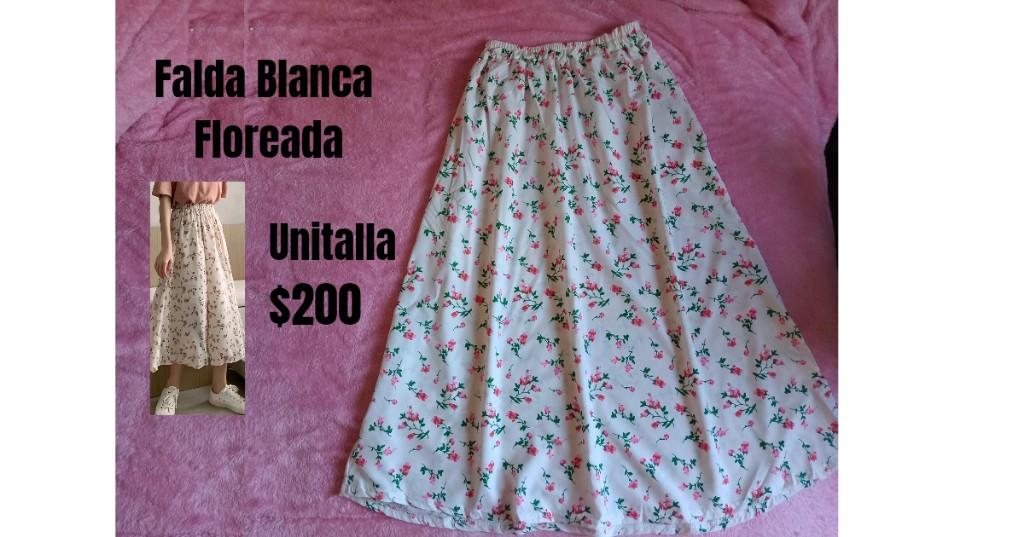 Miniatura 2 de Falda Blanca de Flores
