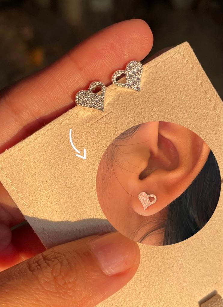 Aretes Amora. PLATA 925