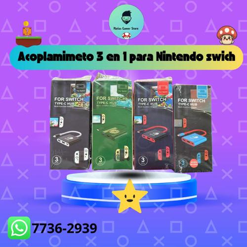 Acoplamimeto 3 en 1 para Nintendo Switch