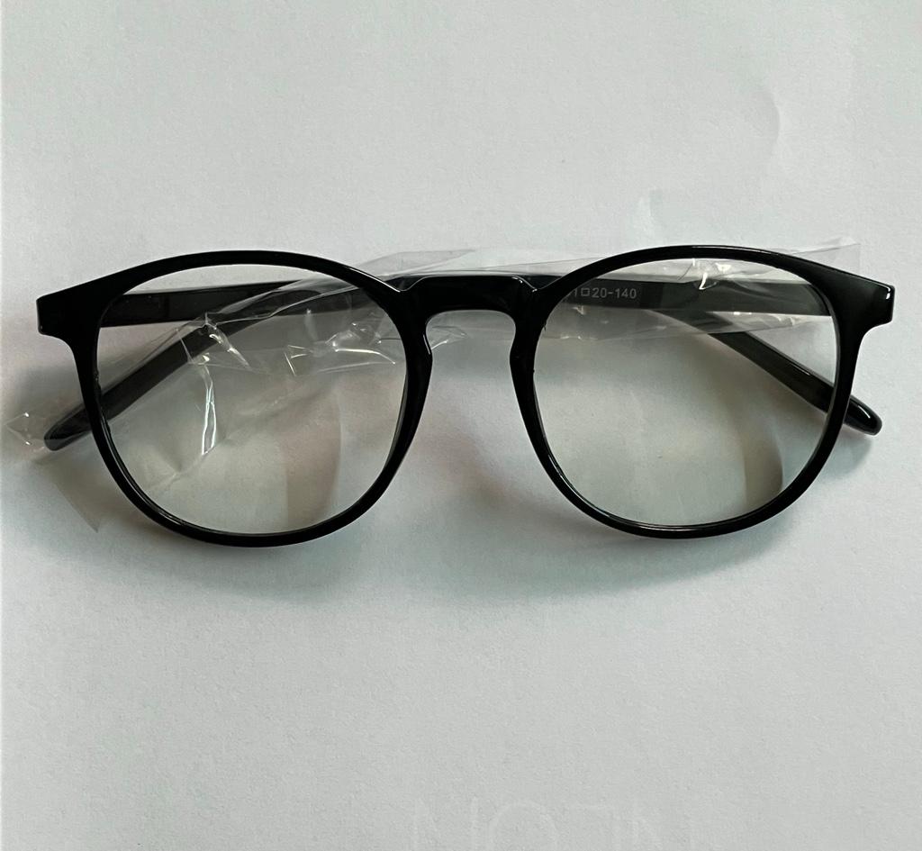 Lentes Anti-reflejo y luz azul Redondos (Negros)
