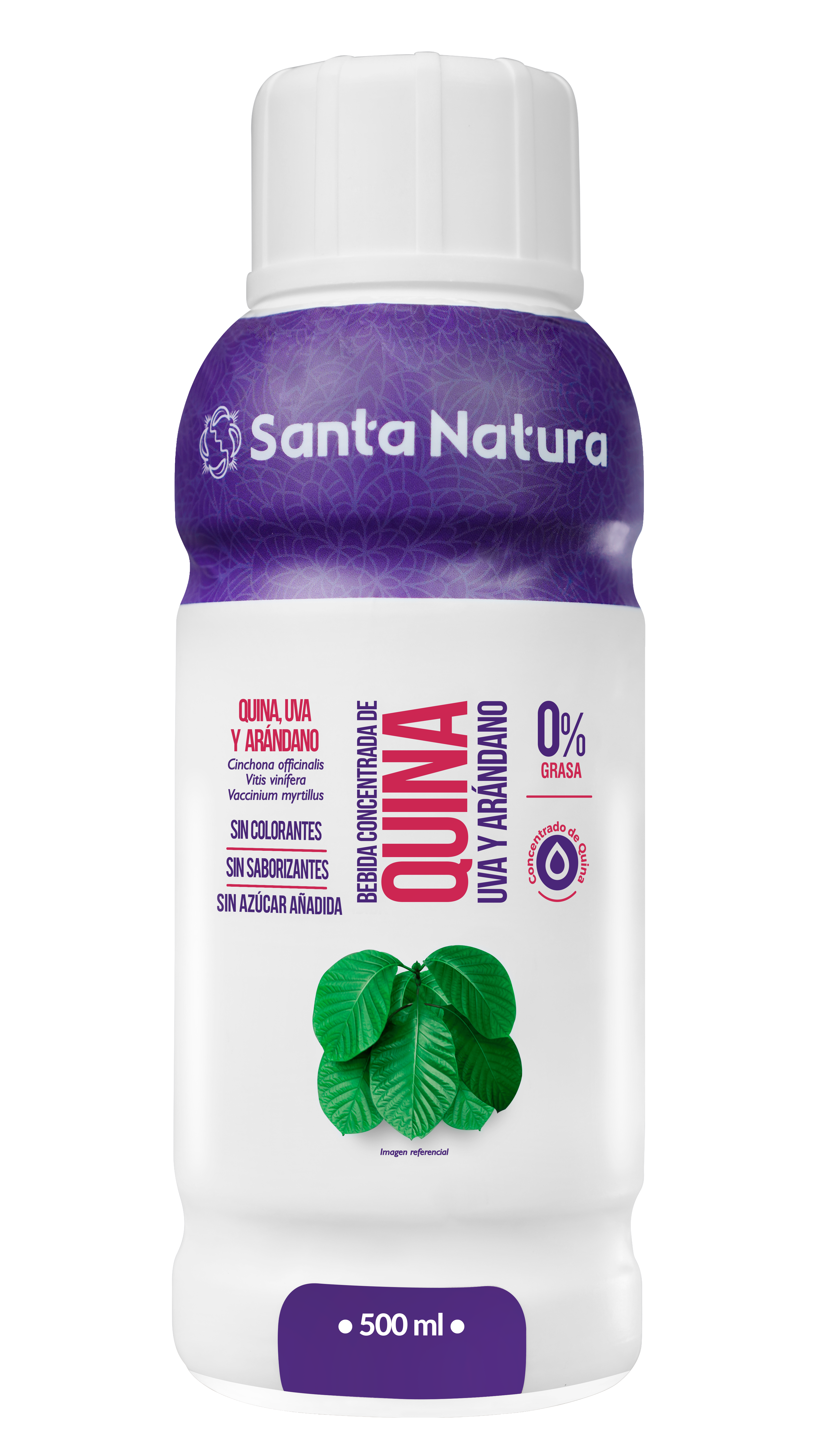 Bebida concentrada de quina uva y arándano