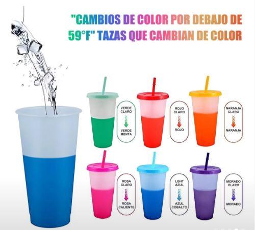 Miniatura 3 de 10 vasos 24oz colores mixtos