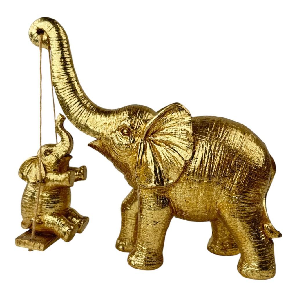 Adorno de elefante decorativo 23x22cm