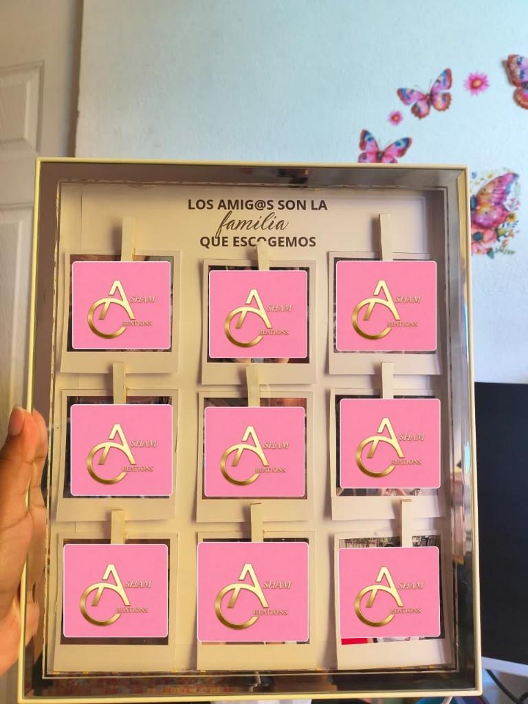 Cuadro de fotos con ganchitos