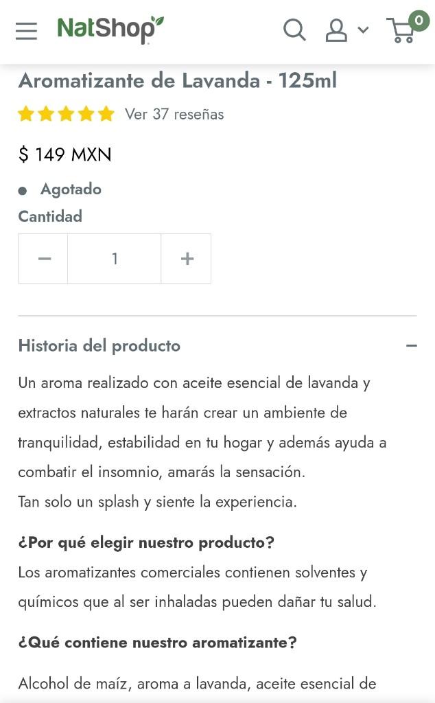 Miniatura 3 de Aromatizante de Lavanda 125ml