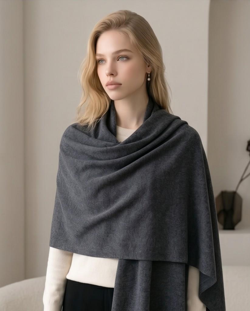 # 8 PASHMINA gris oscuro