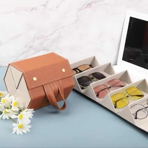 BOLSO COLGADOR DE LENTES MARRON