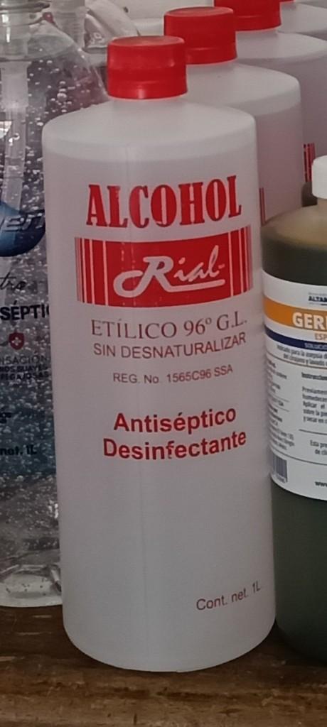Alcohol Etílico 96° Envase de litro