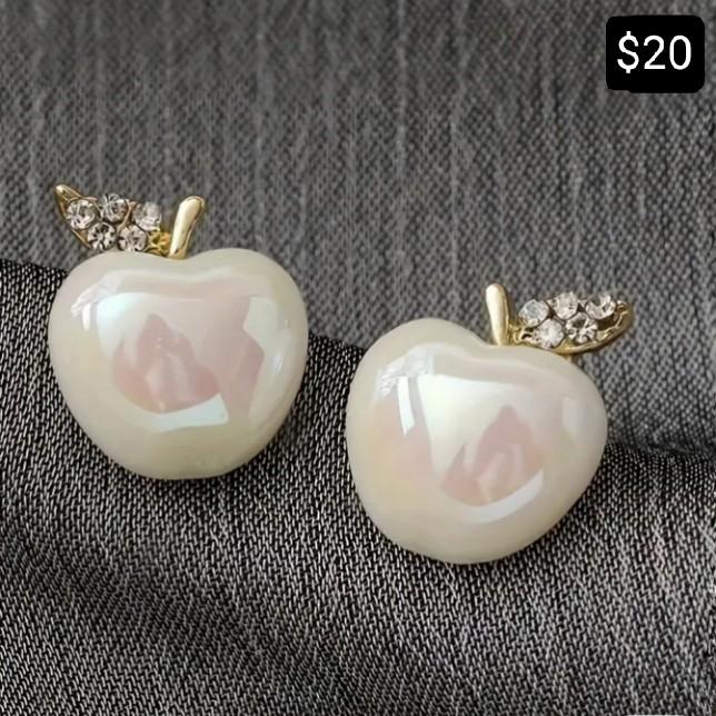 Aretes Blancos Manzana