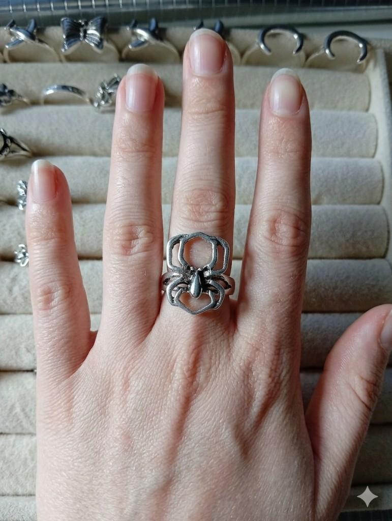 Anillo de Acero Inoxidable (Araña Grande)