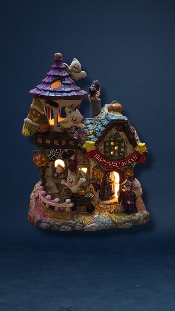 🎃 Casa Decorativa Halloween con Iluminación (Vintage)