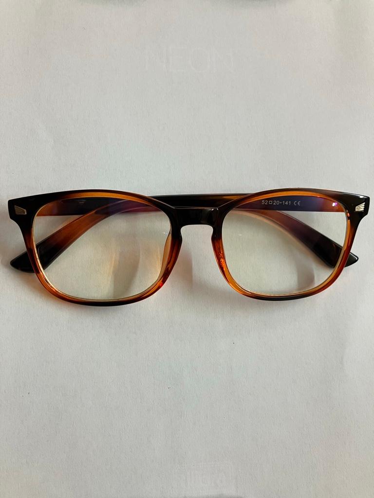 Lentes anti reflejo y luz Azul (Naranja con legro)