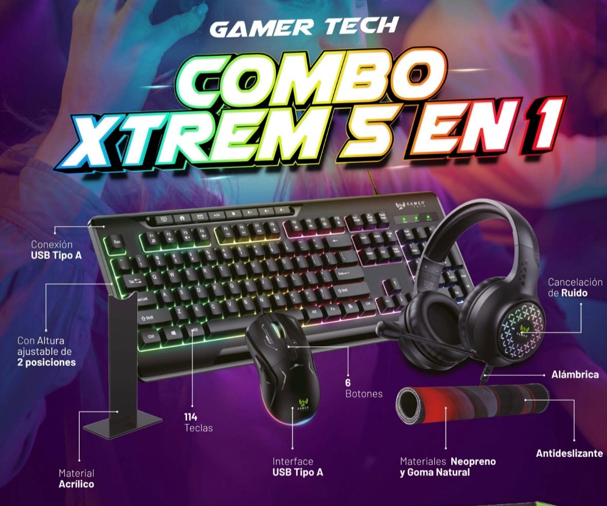 Combo Xtrem 5 en 1 Gamer Tech