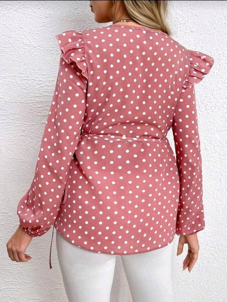 Miniatura 2 de Blusa manga larga de puntos blancos