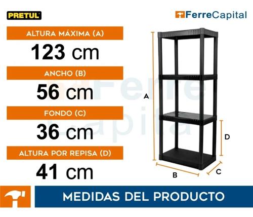 Anaquel 4 niveles en pequeño