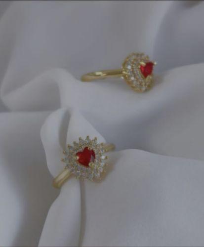 Anillo Corazon Rojo