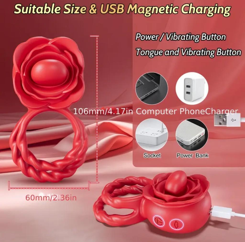 Miniatura 3 de Anillo vibrador lamedor