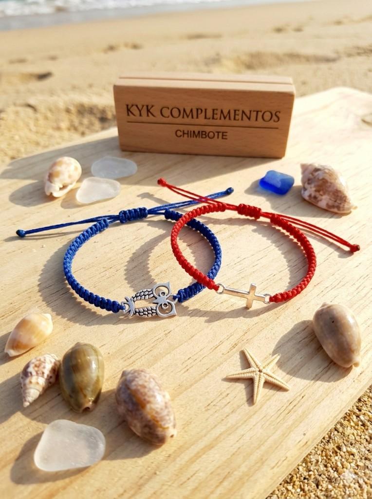 Miniatura 3 de Pulseras tejidas San Benito, siete nudos, búho, cruz
