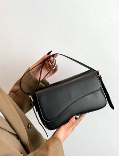 Bolso de mano largo negro