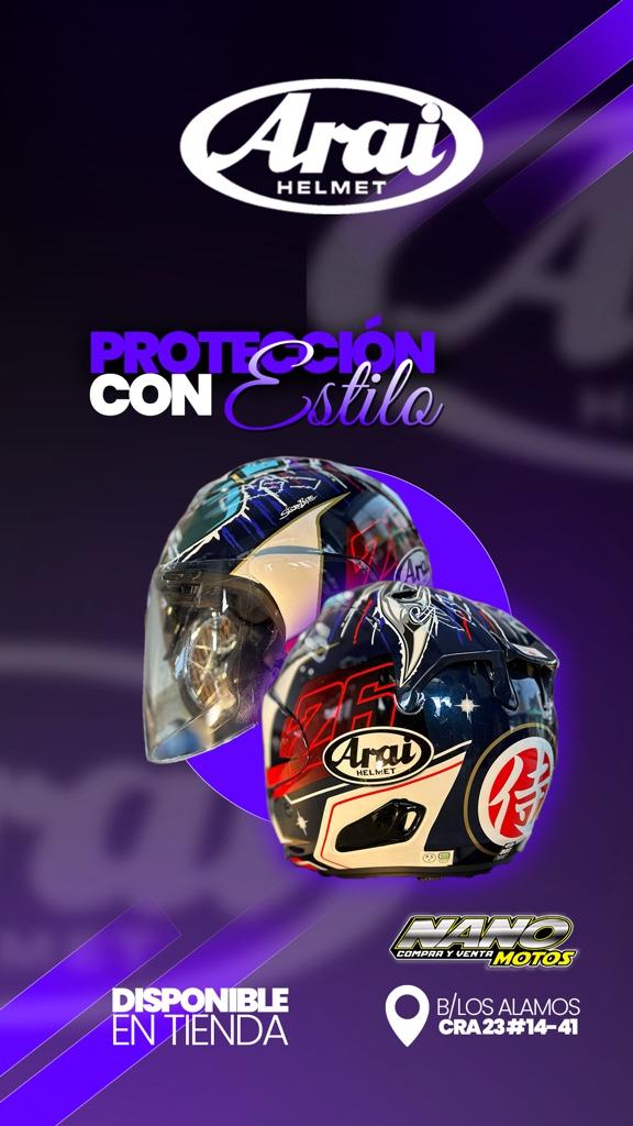Casco arai Japón azul