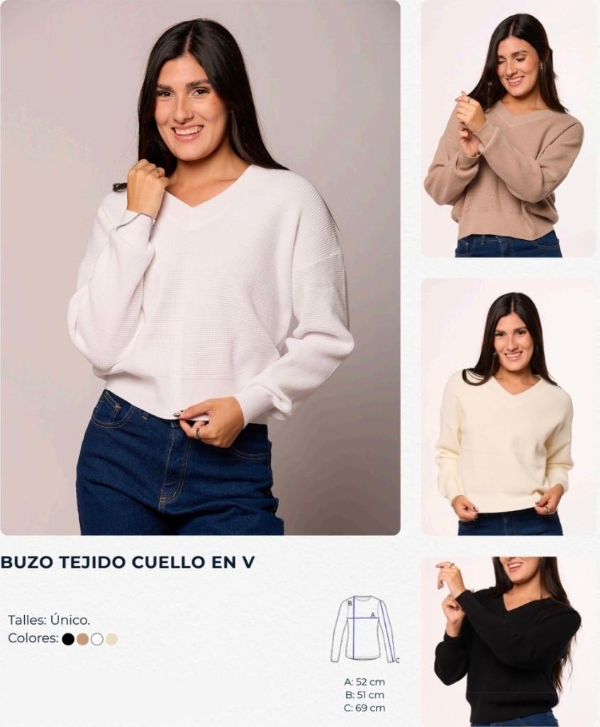 Miniatura 2 de BUZO TEJIDO CUELLO EN V