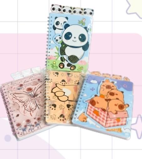 Agenda con separadores de panda