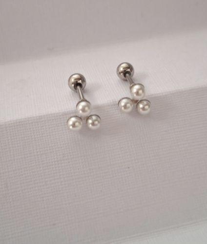 Abridor 3 perlas plateado