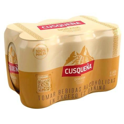 CERVEZA CUSQUEÑA DORADA PACK 6 LATAS DE 355 ML