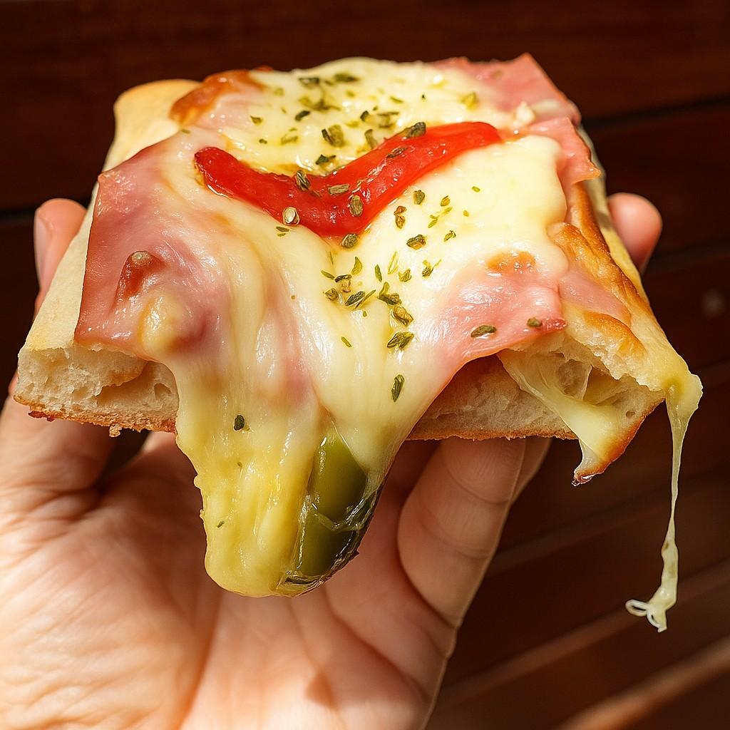 505 Pizza Pocket estilo Bs As Muzarella, Jamón y Morrón