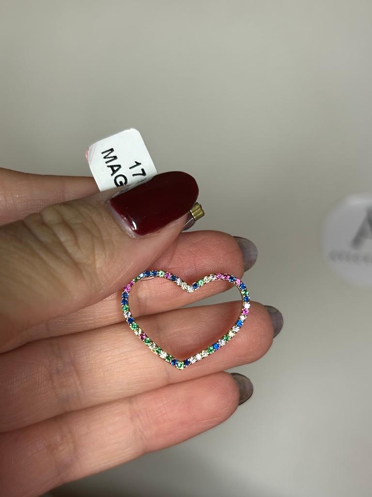 175-Corazón G. Con brillos de colores