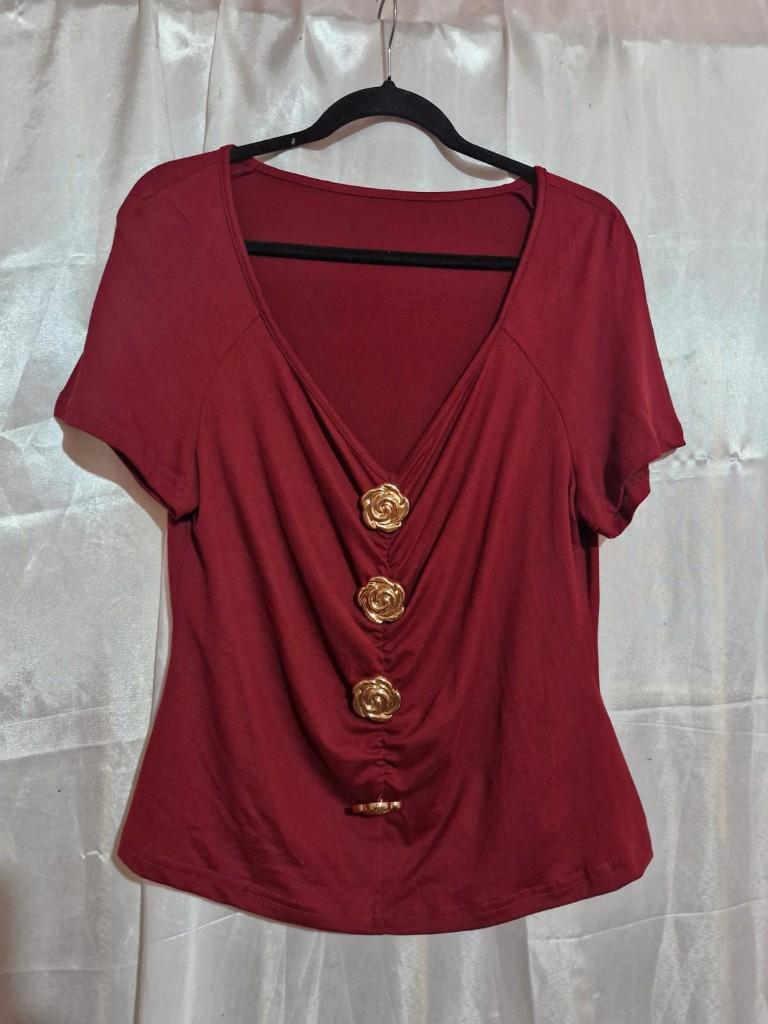Blusa 4 flores plus